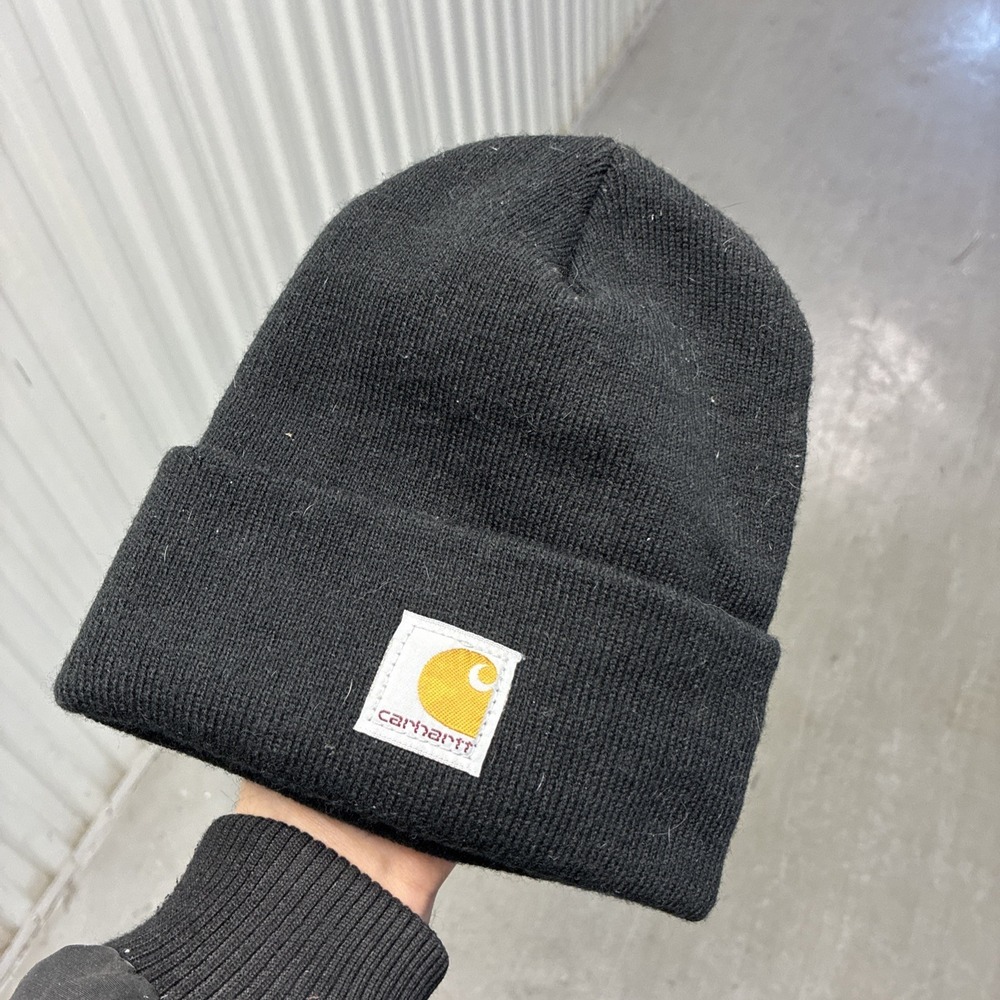 Carhartt Child Youth Size Acrylic Watch Cuff Beanie Hat Black